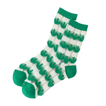 HOTYA Korean Style Women See Through Glass Fiber Crew Socks Harajuku Contrast Color Green Geometric Striped Floral Pattern Sheer Mesh Slippers Mid Tube Hosiery
HOTYA Korean Style Women See Through Glass Fiber Crew Socks Harajuku Contrast Color Green Geometric Striped Floral Pattern Sheer Mesh Slippers Mid Tube Hosiery