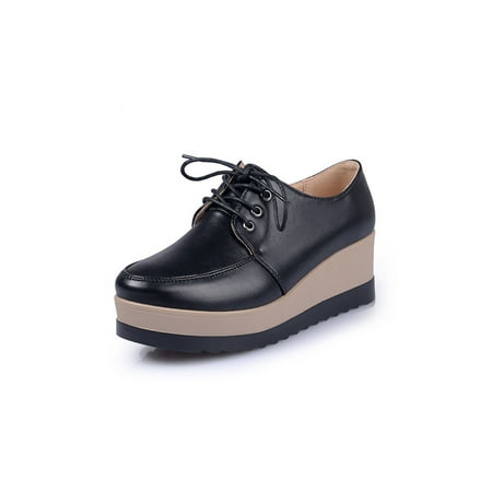Rotosw Ladies Walking Shoe Lace Up Loafers Platform Casual Shoes Lightweight Wedge Work Black 7.5
Rotosw Ladies Walking Shoe Lace Up Loafers Platform Casual Shoes Lightweight Wedge Work Black 7.5