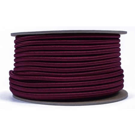 Burgundy 3/16 inch Shock Cord - 100 Feet Marine Grade Shock Bungee Cord - USA