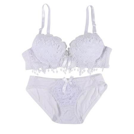 Promotion!Women Lace Lingerie Set Push Up Bra Set Floral Lace Underwear Set Underwire Brassiere Outfit