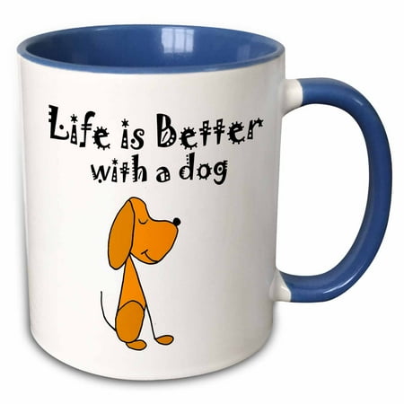 3dRose Funny Dog Lovers Life is Better with a Dog Cartoon Art - Two Tone Blue Mug 11-ounce
3dRose Funny Dog Lovers Life is Better with a Dog Cartoon Art - Two Tone Blue Mug 11-ounce