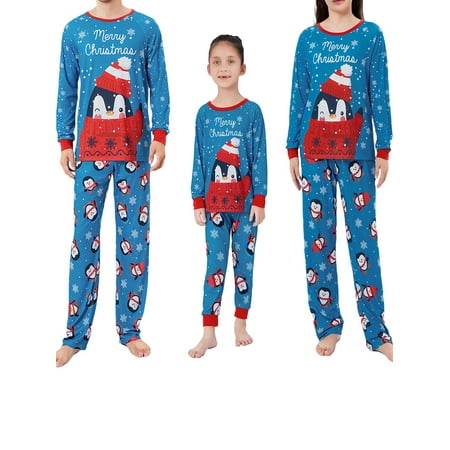 Huakaishijie Christmas Matching Family Pajamas Letters Print Long Sleeve T-shirt Penguin Print Pants Sleepwear Lounge Set
Huakaishijie Christmas Matching Family Pajamas Letters Print Long Sleeve T-shirt Penguin Print Pants Sleepwear Lounge Set