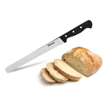 ikasu 10 inch Bread Knife Stainless Steel Serrated Edges Full Tang Blade Knives
ikasu 10 inch Bread Knife Stainless Steel Serrated Edges Full Tang Blade Knives