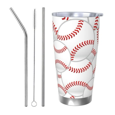 Lukts Baseballs for 20OZ Car Cup Stainless Steel Direct Drinking Straw Thermos Cup Suitable for Office Travel and Car-Straw Three-piece Set
Lukts Baseballs for 20OZ Car Cup Stainless Steel Direct Drinking Straw Thermos Cup Suitable for Office Travel and Car-Straw Three-piece Set