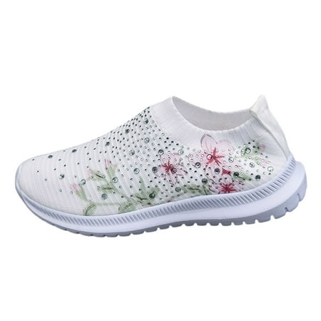 Quealent Adult Women Shoes Casual Comfy Shoes for Women Ladies Rhinestone Flower Flyweaving Mesh Sports Casual Socks Casual Womens Shoes Size 9 White 8
Quealent Adult Women Shoes Casual Comfy Shoes for Women Ladies Rhinestone Flower Flyweaving Mesh Sports Casual Socks Casual Womens Shoes Size 9 White 8