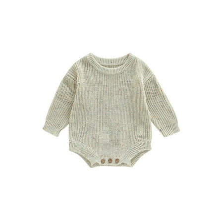 Diconna Newborn Baby Girl Boy Knit Sweater Romper Crewneck Sweatshirt Onesie Long Sleeve Warm Tops Fall Winter Clothes Beige 12-24 Months
Diconna Newborn Baby Girl Boy Knit Sweater Romper Crewneck Sweatshirt Onesie Long Sleeve Warm Tops Fall Winter Clothes Beige 12-24 Months