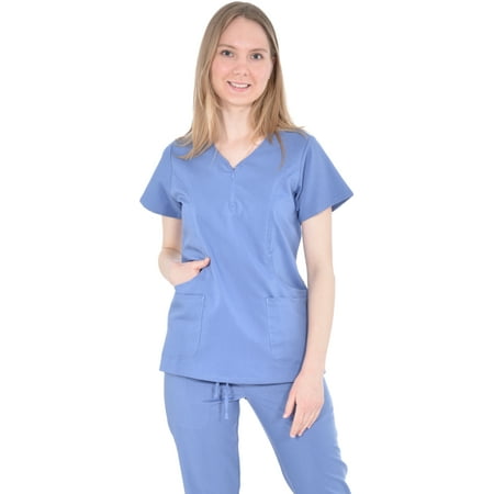 MediChic Marilyn Women s and Women s Plus Solid Stretch Zip Neck Four Pocket Scrub Top
MediChic Marilyn Women s and Women s Plus Solid Stretch Zip Neck Four Pocket Scrub Top