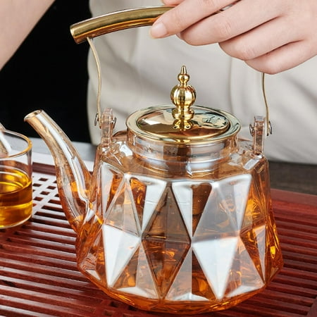 Glass Teot pper Handle 33 Oz Boiling Tea Kettle For Home Flowering