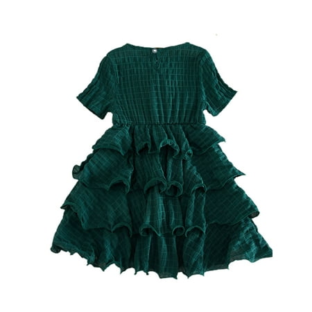 Listenwind Toddler Girl Short-sleeved Ruffles Dress Multi-layer Princess Pageant Birthday Party Dress
Listenwind Toddler Girl Short-sleeved Ruffles Dress Multi-layer Princess Pageant Birthday Party Dress