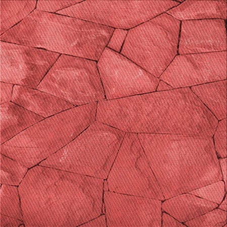 Ahgly Company Indoor Square Patterned Ferrari Red Area Rugs 8 Square