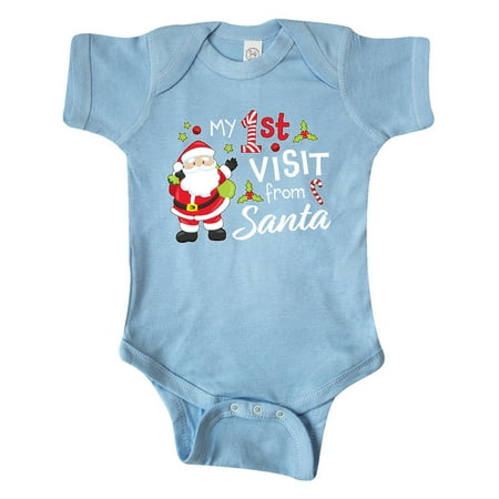 Inktastic My First Visit from Santa Gift Baby Boy or Baby Girl Bodysuit