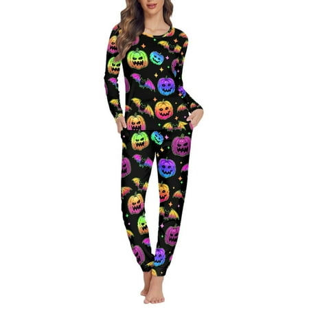 Pzuqiu Fall Outfits Sleepwear Set Pajama Size 2XL Crew Neck Loungewear with Creepy Pumpkins Bats 2 Pack Halloween Holiday Party Gifts Stylish Nightwear Long Sleeve Comfy Sleepwear
Pzuqiu Fall Outfits Sleepwear Set Pajama Size 2XL Crew Neck Loungewear with Creepy Pumpkins Bats 2 Pack Halloween Holiday Party Gifts Stylish Nightwear Long Sleeve Comfy Sleepwear