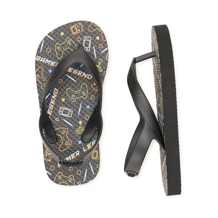 Wonder Nation Toddler Boys Gamer Flip Flops Sizes 7/8-11/12