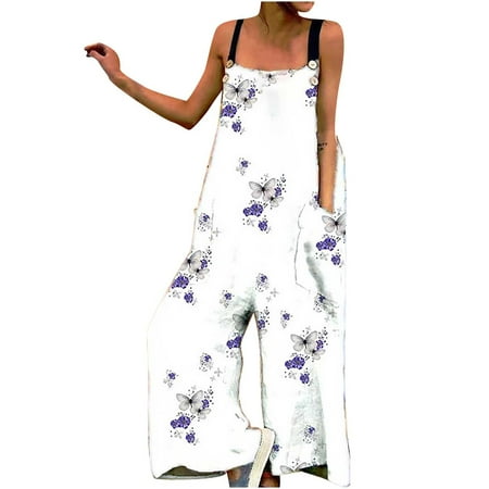 Dyegold Jumpsuits for Women Casual Women s Rompers and Jumpsuits Classic Adjustable Straps Bib Fashion Print Baggy Square Neck Sleeveless Rompers Pants
Dyegold Jumpsuits for Women Casual Women s Rompers and Jumpsuits Classic Adjustable Straps Bib Fashion Print Baggy Square Neck Sleeveless Rompers Pants