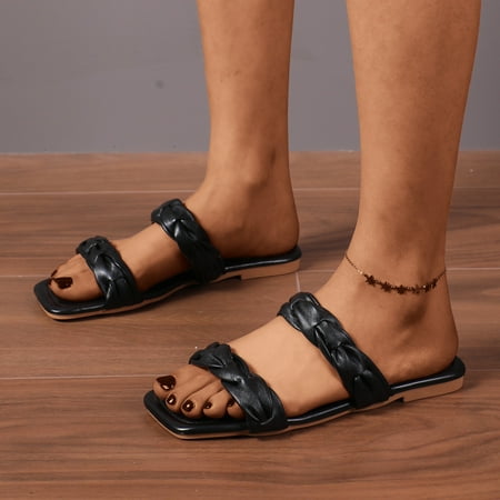 PEASKJP Women Slippers Summer Indoor Non-Slip Bathroom Round Toe Quick Drying Casual Slippers Arch Support Slip on Flat Sandals Black 9
PEASKJP Women Slippers Summer Indoor Non-Slip Bathroom Round Toe Quick Drying Casual Slippers Arch Support Slip on Flat Sandals Black 9