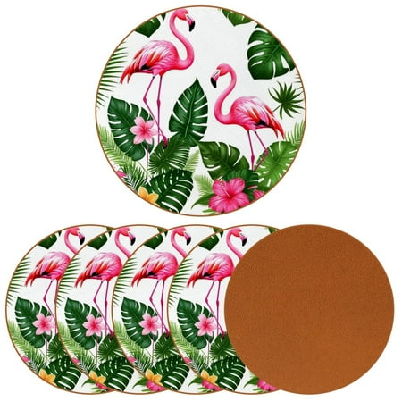 YZUOUZY Coasters Table Decor 6 Pieces Round Unique Coasters Tropical Green Leaves 
YZUOUZY Coasters Table Decor 6 Pieces Round Unique Coasters Tropical Green Leaves