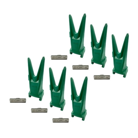6 Excavator Bucket Twin Tiger Rock Teeth w/Pins fits ESCO Super V39 - V39TVY