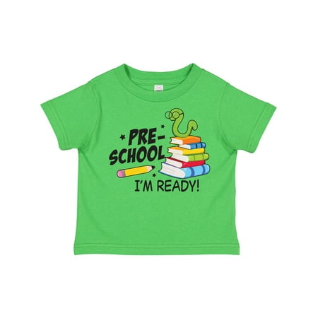 Inktastic Bookworm Ready for Preschool Gift Toddler Boy or Toddler Girl T-Shirt