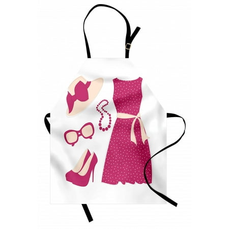 Fashion Apron Pastel Colored Dress Hat with a Ribbon High Heels and Necklace Woman Clothing Unisex Kitchen Bib Apron with Adjustable Neck for Cooking Baking Gardening Pale Peach Pink by Ambesonne
Fashion Apron Pastel Colored Dress Hat with a Ribbon High Heels and Necklace Woman Clothing Unisex Kitchen Bib Apron with Adjustable Neck for Cooking Baking Gardening Pale Peach Pink by Ambesonne