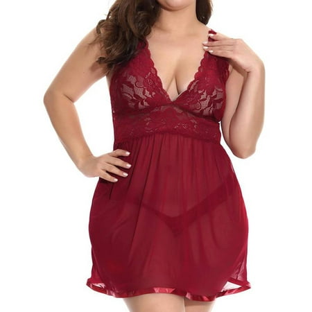 QELUSQELUS Women Plus Sleeveless Lace V Neck Floral Mesh Elegant Nightwear Lingerie
QELUSQELUS Women Plus Sleeveless Lace V Neck Floral Mesh Elegant Nightwear Lingerie