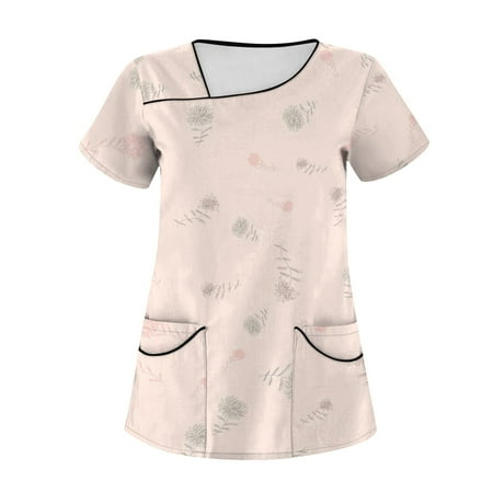 TKing Fashion Independence Day Women Plus Size Scrubs Top V-Neck Short Sleeve Printed Pockets Work Blouse for Women Pink S
TKing Fashion Independence Day Women Plus Size Scrubs Top V-Neck Short Sleeve Printed Pockets Work Blouse for Women Pink S