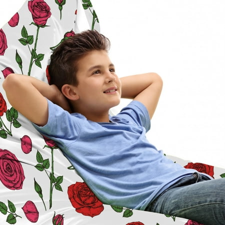 Flowers Lounger Chair Bag Floral Theme Romantic Illustration Along Pink Roses on Plain Background High Capacity Storage with Handle Container Lounger Size Green and Dark Pink by Ambesonne
Flowers Lounger Chair Bag Floral Theme Romantic Illustration Along Pink Roses on Plain Background High Capacity Storage with Handle Container Lounger Size Green and Dark Pink by Ambesonne