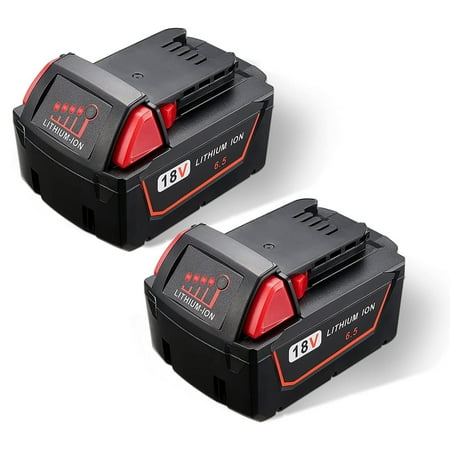 2 Pack 18V 6.5Ah Replacement Batteries for Milwaukee M18 Lithium Ion Battery XC 48-11-1850 48-11-1862
2 Pack 18V 6.5Ah Replacement Batteries for Milwaukee M18 Lithium Ion Battery XC 48-11-1850 48-11-1862