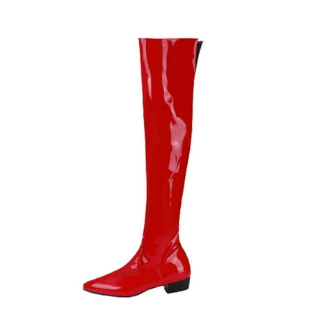 Womens Low Heel Over the Knee Boots Sexy Pointed Toe Long Boots Boots Patent Leather Party Night Club Go Go Boots
Womens Low Heel Over the Knee Boots Sexy Pointed Toe Long Boots Boots Patent Leather Party Night Club Go Go Boots