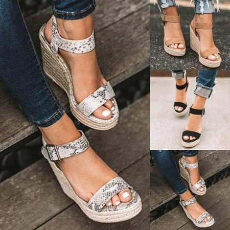 Zhaomeidaxi 1 Pair Womens Wedge Platform Sandals Elastic Ankle Strap Cork Platform Sandals
Zhaomeidaxi 1 Pair Womens Wedge Platform Sandals Elastic Ankle Strap Cork Platform Sandals