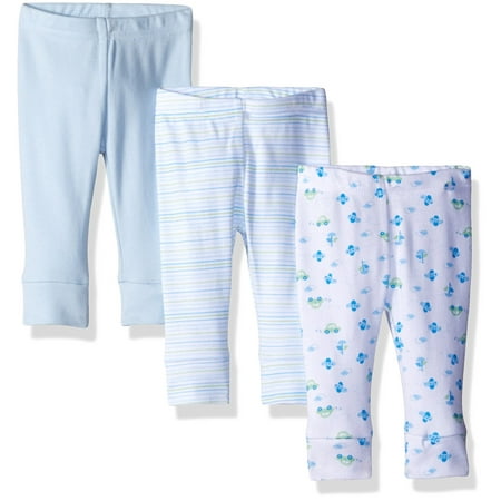 Spasilk Tapered Pants Boys Cotton Pants 3 Pack Blue Plane 9 Months