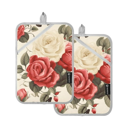Butterflies and Rose Bouquet Oven Mitts 2 Pcs Pot Holders Sets Heat Resistant for Kitchen Cooking Baking 7 x9.8
Butterflies and Rose Bouquet Oven Mitts 2 Pcs Pot Holders Sets Heat Resistant for Kitchen Cooking Baking 7 x9.8
