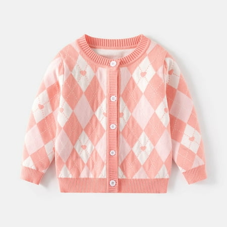 HAOTAGS Girls Crewneck Cardigan Long Sleeve Button Sweater Cute Graphic Print Cotton Uniform Sweaters for Little Girls Pink Size 3 Years
HAOTAGS Girls Crewneck Cardigan Long Sleeve Button Sweater Cute Graphic Print Cotton Uniform Sweaters for Little Girls Pink Size 3 Years