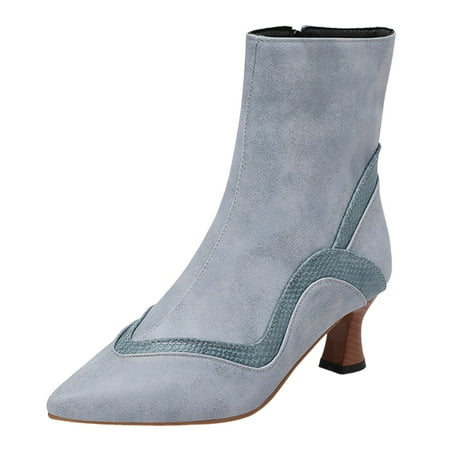 Ediodpoh Women s Fashion Color Matching Autumn and Winter Women s Boots with Side Zipper Short Boots Womens Boots Blue 8.5
Ediodpoh Women s Fashion Color Matching Autumn and Winter Women s Boots with Side Zipper Short Boots Womens Boots Blue 8.5