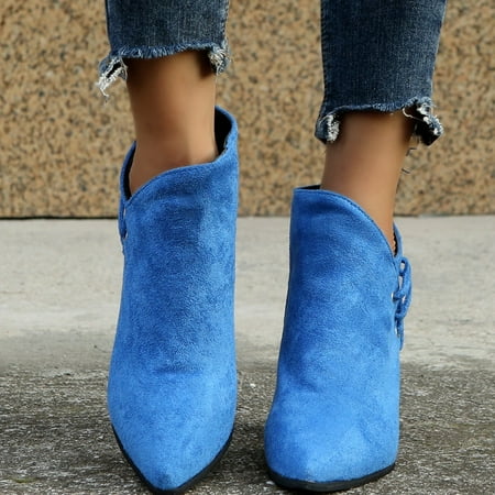 Women‘s Pointed Toe Ankle Boots Solid Color Chunky High Heel Shoes Back Zipper Non Slip Shoes
Women‘s Pointed Toe Ankle Boots Solid Color Chunky High Heel Shoes Back Zipper Non Slip Shoes