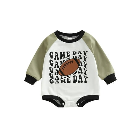 jaweiwi Infant Baby Spring Autumn Jumpsuit for Boys Girls Cartoon Rugby Letter Print Long Sleeve Round Neck Contrast Color Romper Size 0 6 9 12 18 M
jaweiwi Infant Baby Spring Autumn Jumpsuit for Boys Girls Cartoon Rugby Letter Print Long Sleeve Round Neck Contrast Color Romper Size 0 6 9 12 18 M