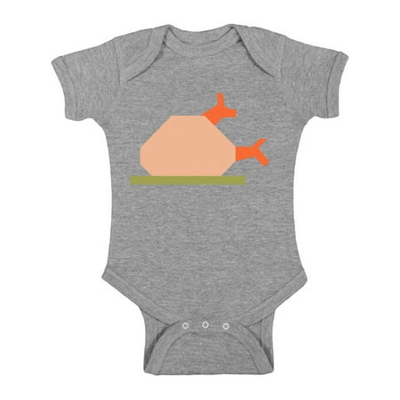 Awkward Styles Thanksgiving Baby Bodysuit Turkey Dinner Romper