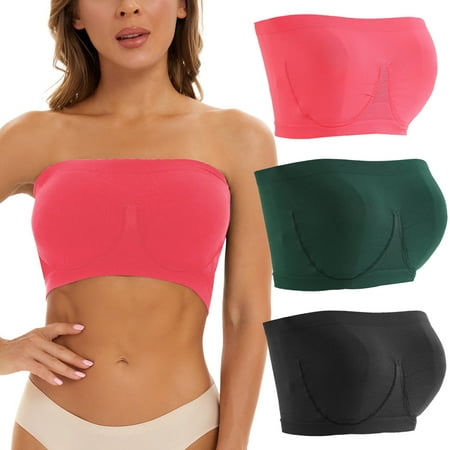 MRULIC tube tops for women 3 Pieces Sports Bras For Women Plus Size Strapless Bra Bandeau Padded Top Stretchy Yoga Fitness Bra As shown + XL
MRULIC tube tops for women 3 Pieces Sports Bras For Women Plus Size Strapless Bra Bandeau Padded Top Stretchy Yoga Fitness Bra As shown + XL