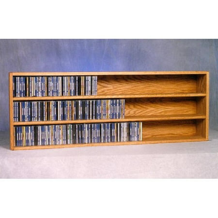 The Wood Shed Solid Oak Wall / Shelf Mount 354 CD Media Cabinet