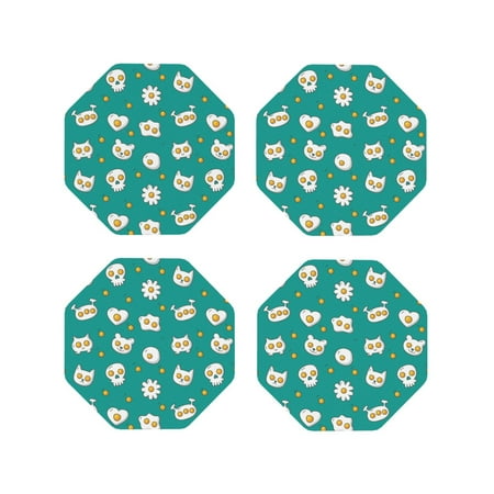 Leather Coasters with Heat-resistant for Drinks Cute Fried Egg Skull -标题2 Octagon
Leather Coasters with Heat-resistant for Drinks Cute Fried Egg Skull -标题2 Octagon