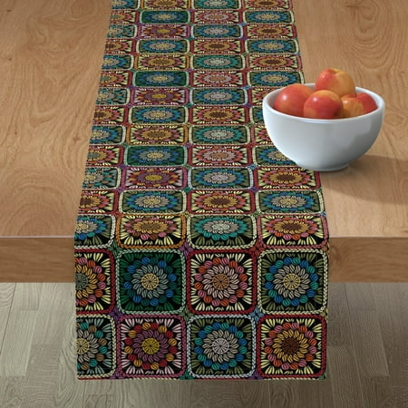 Cotton Sateen Table Runner 72 - Squares Knitting Multicolor Earth Tones Moody Crochet Print Custom Table Linens by Spoonflower
Cotton Sateen Table Runner 72 - Squares Knitting Multicolor Earth Tones Moody Crochet Print Custom Table Linens by Spoonflower