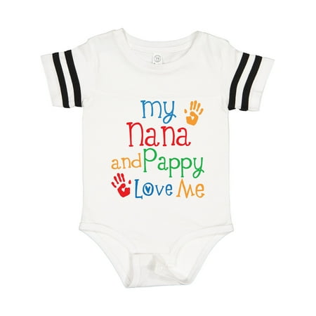 Inktastic Nana and Pappy Love Me Gift Baby Boy or Baby Girl Bodysuit