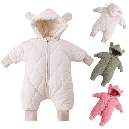 PEZHADA Boys Girls Fall Winter Romper Jumpsuit Autumn Winter Toddler Baby Long-sleeve Padded Hooded Romper Suit Green
PEZHADA Boys Girls Fall Winter Romper Jumpsuit Autumn Winter Toddler Baby Long-sleeve Padded Hooded Romper Suit Green