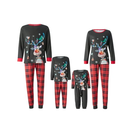 JYYYBF Christmas Pajamas for Family Elk Print Long Sleeve Tops Plaid Pants Xmas Holiday Pjs Sleepwear for Women Men Kids Baby Red Black
JYYYBF Christmas Pajamas for Family Elk Print Long Sleeve Tops Plaid Pants Xmas Holiday Pjs Sleepwear for Women Men Kids Baby Red Black