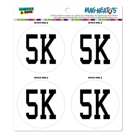 5K Running Marathon Jogging MAG-NEATO S(TM) Car/Refrigerator Magnet Set
