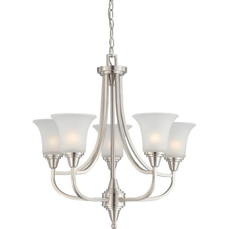 Chandeliers 5 Light With Brushed Nickel Finish Iron Medium Base 24 inch 300 Watts
Chandeliers 5 Light With Brushed Nickel Finish Iron Medium Base 24 inch 300 Watts