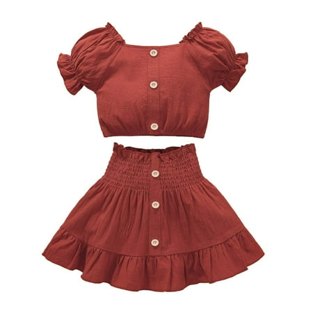 Pejock Infant Toddler Baby Girls Clothes Romper Skirt Sets Summer Bubble Short-sleeved Top Smocked Half Skirt 2-piece Set for 12-18Months
Pejock Infant Toddler Baby Girls Clothes Romper Skirt Sets Summer Bubble Short-sleeved Top Smocked Half Skirt 2-piece Set for 12-18Months