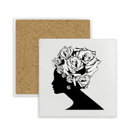 Woman Rose Black White Flower Square Coaster Cup Mat Mug Subplate Holder Insulation Stone
Woman Rose Black White Flower Square Coaster Cup Mat Mug Subplate Holder Insulation Stone