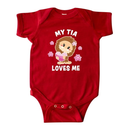 Inktastic My Tia Loves Me with Bigfoot Gift Baby Girl Bodysuit