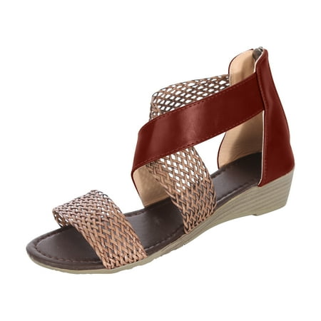 Wedges For Women Dressy Wedge Shoes For Women Summer Ladies Women Vintage Woven Wedge Heel Shoes Fashion Casual Beach Sandals Red
Wedges For Women Dressy Wedge Shoes For Women Summer Ladies Women Vintage Woven Wedge Heel Shoes Fashion Casual Beach Sandals Red