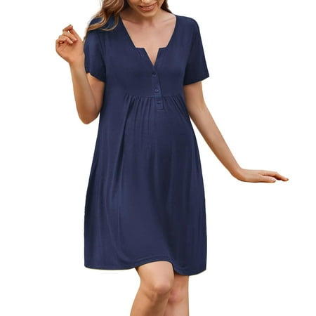 BKQCNKM Christmas Dress Dresses Women s Solid Color Short Sleeve Maternity Pajamas Nursing Dresses Casual Dresses Dress Dark Blue M
BKQCNKM Christmas Dress Dresses Women s Solid Color Short Sleeve Maternity Pajamas Nursing Dresses Casual Dresses Dress Dark Blue M
